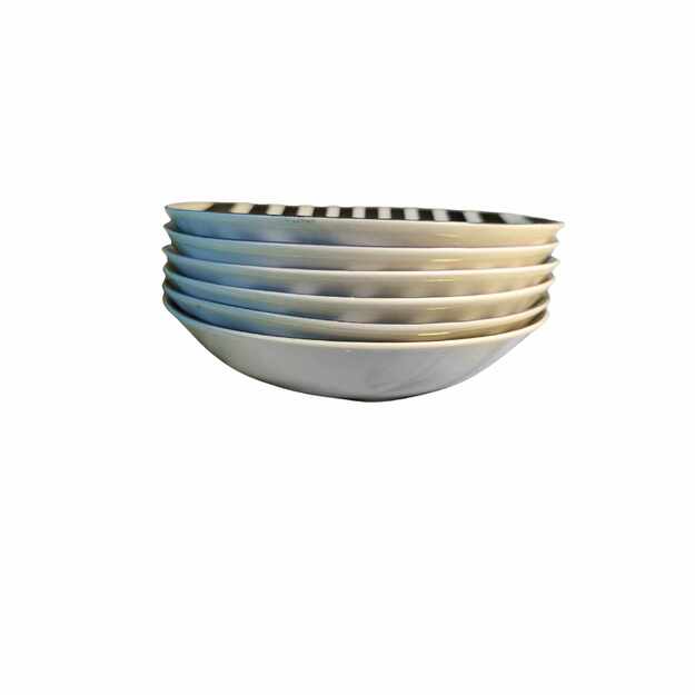 Keraminė sriubos lėkštė su juodais dryžiais, 20 cm (550 ml) 2