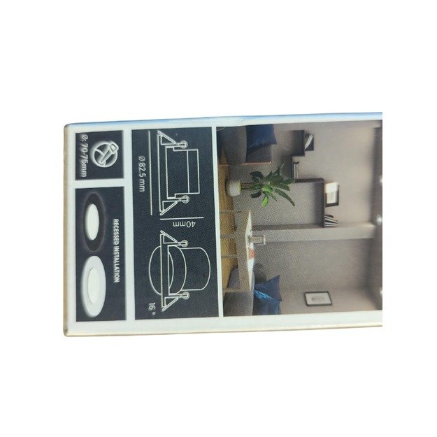 LED įleidžiamas šviestuvas 4,7W „Dim to Warm“, baltas apvadas 1