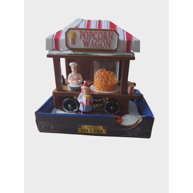 Kalėdinė dekoracija „Popcorn Wagon“ su šviesomis