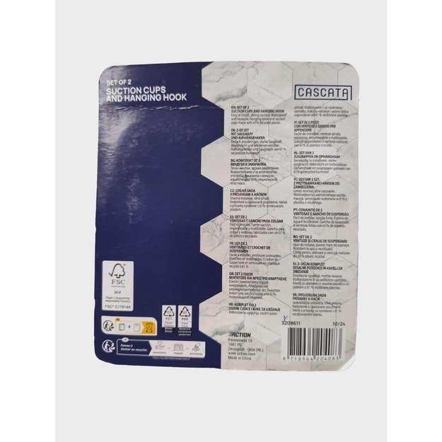  „Cascata“ siurbtukai su kabliuku, 2 vnt. 1