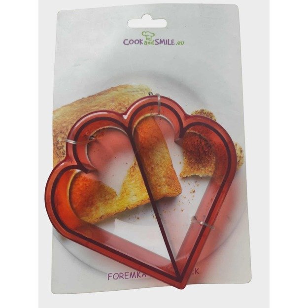  „Cook and Smile“ širdelės formos sumuštinių formelė
