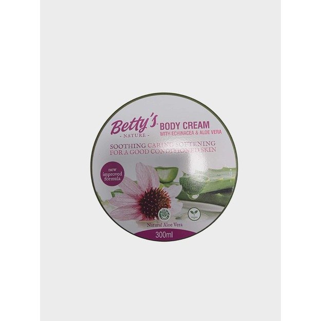Betty’s Body Cream su Ežiuole ir Aloe Vera, 300 ml