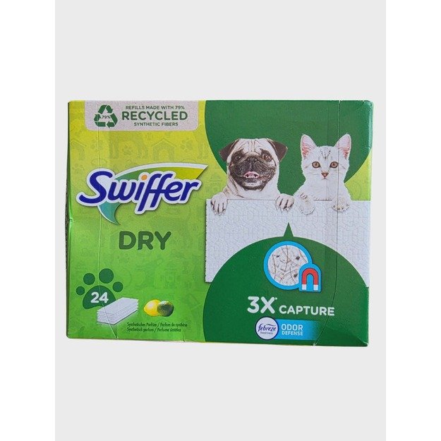 Sausos grindų šluostės Swiffer Dry, 24 vnt.