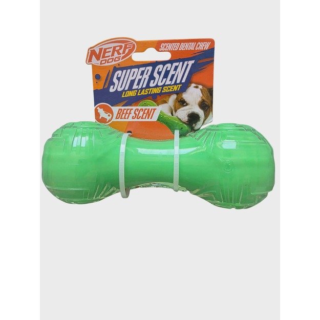 NERF DOG Super Scent kramtomasis žaislas šunims, jautienos kvapo