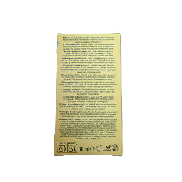 Pretty Pineapple Exfoliating AHA+BHA veido šveičiamoji kaukė 30 ml 1