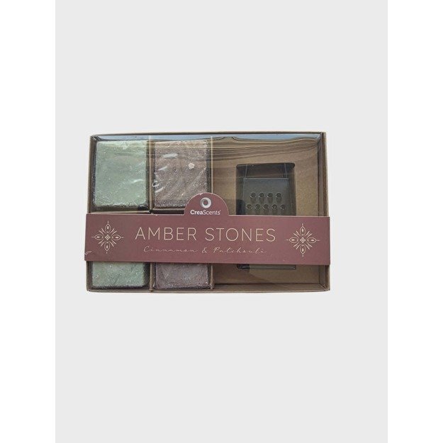 CreaScents Amber Stones Cinnamon & Patchouli kvapnių akmenų rinkinys