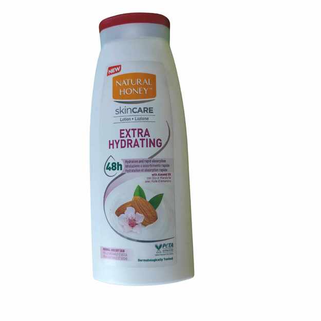 Natural Honey Extra Hydrating kūno losjonas su migdolų aliejumi, 400 ml