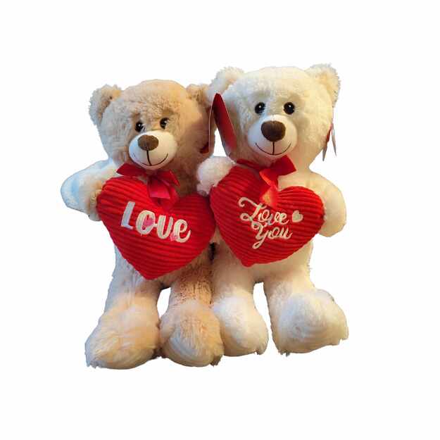 Pliušinis meškiukas su širdimi „Love“ 50 cm