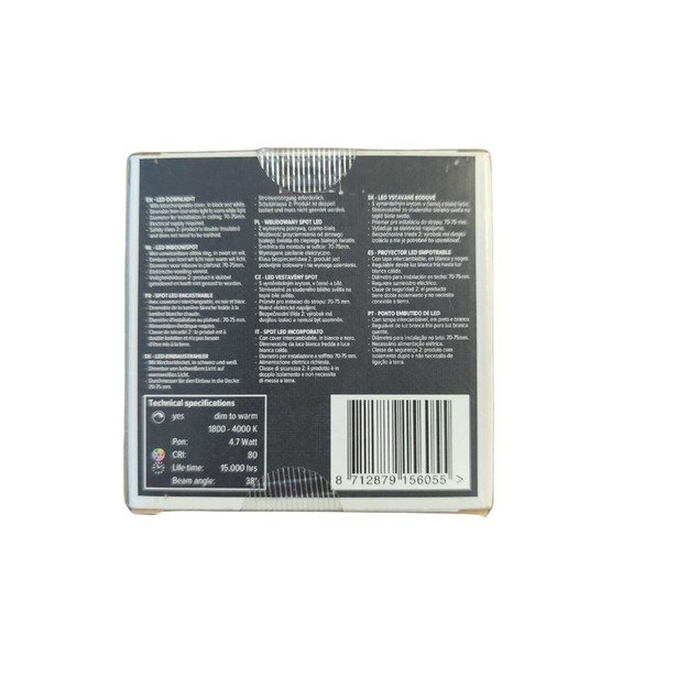 LED įleidžiamas šviestuvas 4,7W „Dim to Warm“, juodas apvadas 3