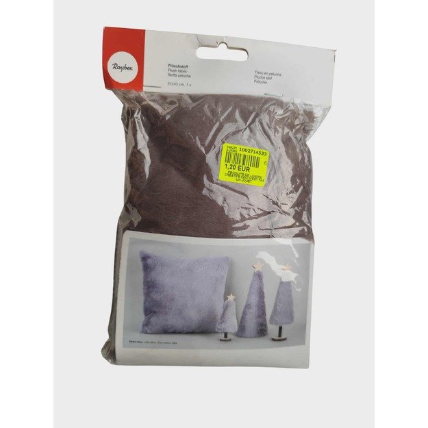  Pliušinis audinys „Rayher“ 51×43 cm, rudas
