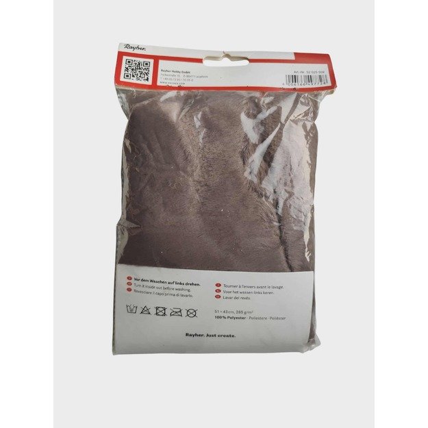  Pliušinis audinys „Rayher“ 51×43 cm, rudas 1