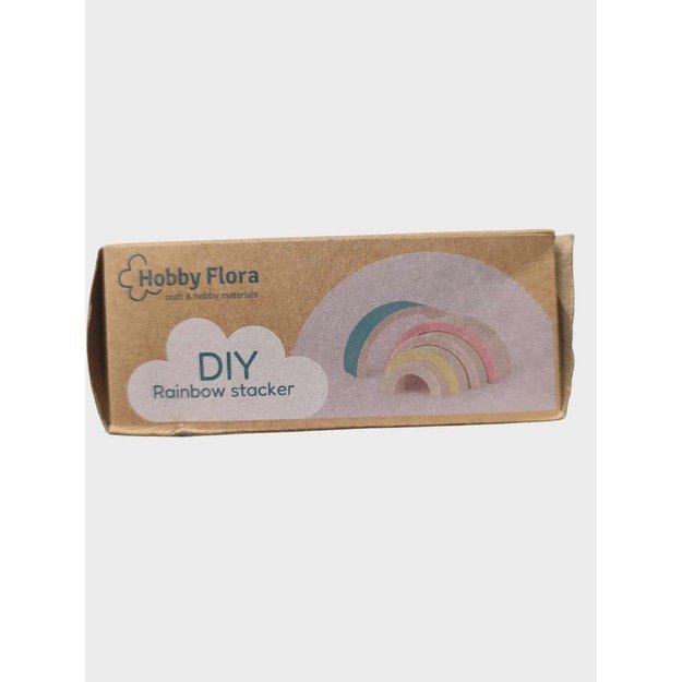  „Hobby Flora“ medinis vaivorykštės konstruktorius (DIY Rainbow Stacker) 1