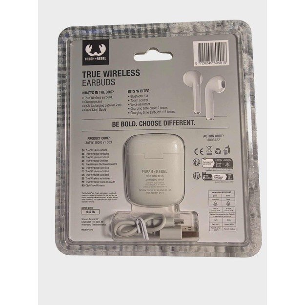 Fresh ‘n Rebel Belaidės Ausinės – Balta 1