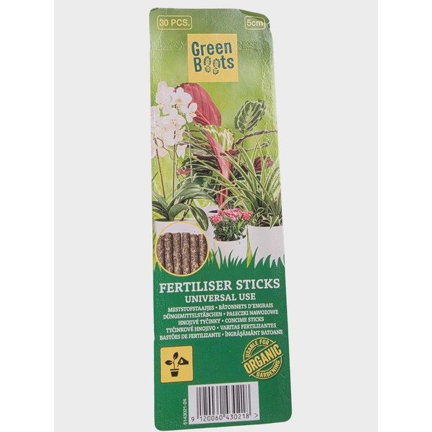 Green Boots universalaus naudojimo trąšų lazdelės augalams (30 vnt.)