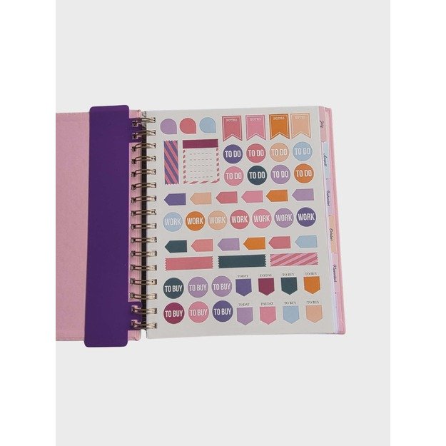 2025–2026 metų darbo kalendorius su skirtukais ir lipdukais 3