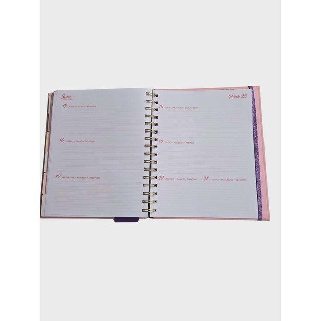 2025–2026 metų darbo kalendorius su skirtukais ir lipdukais 1