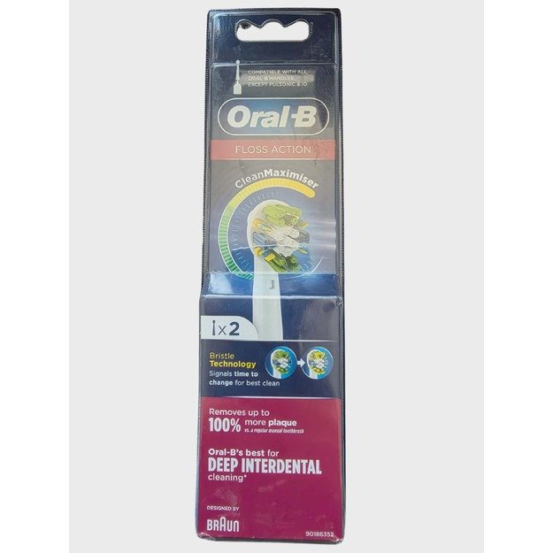 Oral-B Floss Action elektrinio dantų šepetėlio galvutės, 2 vnt.