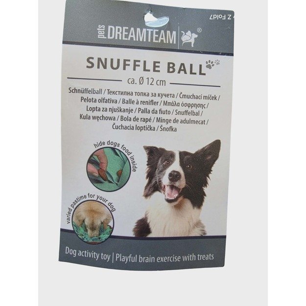 Pets Dreamteam uostymo kamuolys šunims „Snuffle Ball“, mėlynas, Ø 12 cm 1