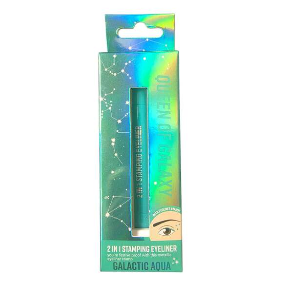 2 in 1 Stamping Eyeliner Galactic Aqua akių pravedimas su antspauduku