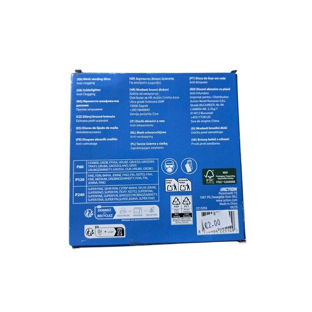 Spectrum tinkliniai šlifavimo diskai Ø125 mm P80/P120/P240 – 7 vnt. 1