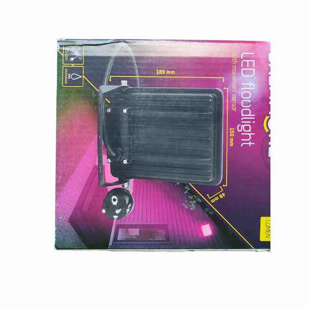 Baltimore LED prožektorius su judesio davikliu ir nuotolinio valdymo pultu, 20W, 1600 lm 3