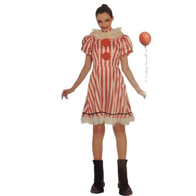 Helovino kostiumas „Scary Clown“ su suknele ir apykakle (S dydis) 1