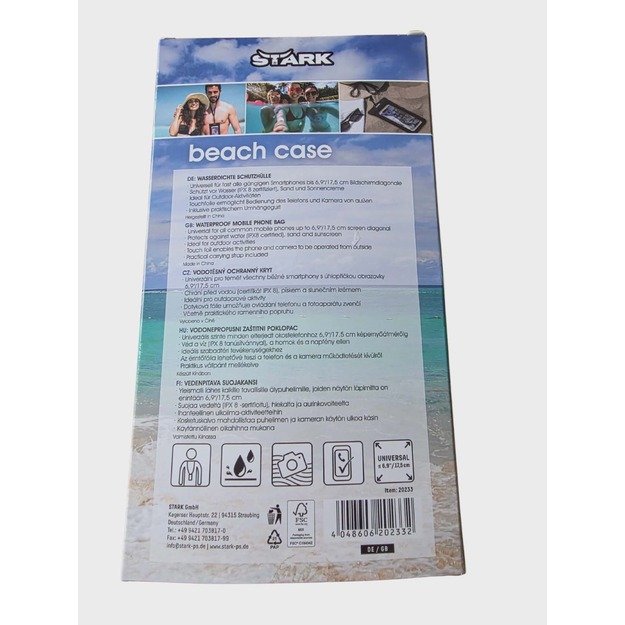 Vandeniui atsparus telefono dėklas Beach Case (universalus iki 6,9") 1