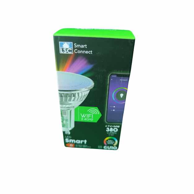 LSC Smart Connect išmani LED lemputė GU10, 4.9W, 380 lm, RGB + šilta/šalta balta 1