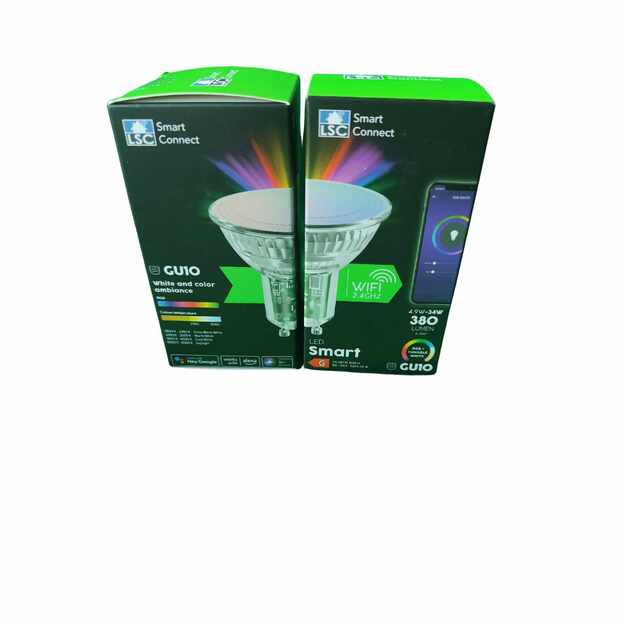LSC Smart Connect išmani LED lemputė GU10, 4.9W, 380 lm, RGB + šilta/šalta balta 3