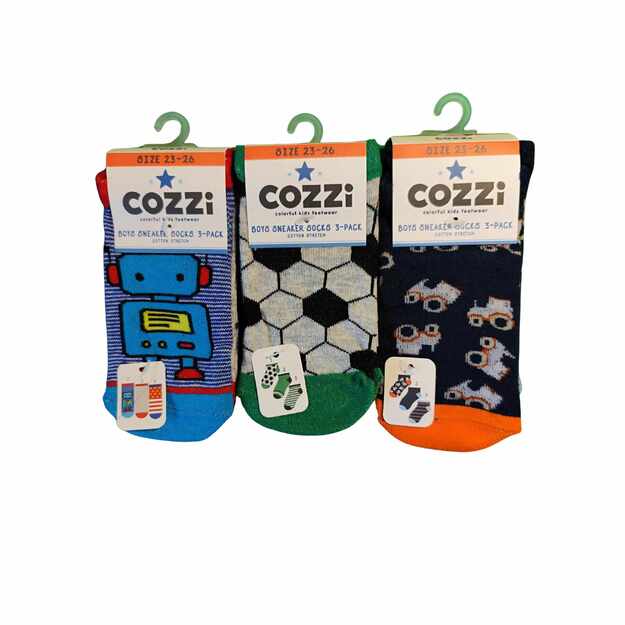 Cozzi berniukiškos kojinės 3 poros (23–26 dydis)