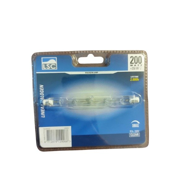 LSC Halogen R7s 200W, 3980lm, skaidri