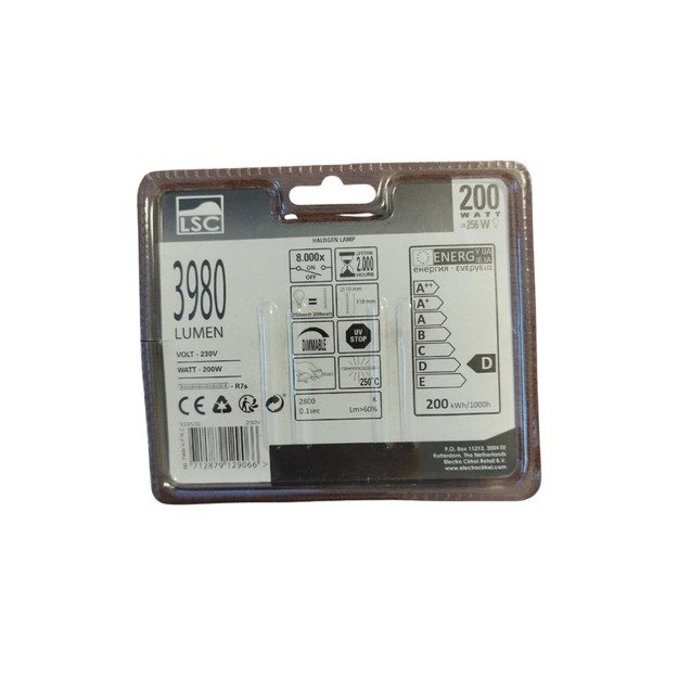 LSC Halogen R7s 200W, 3980lm, skaidri 1