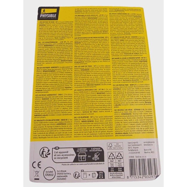 Physible LED Atšvaito Apyrankės – Geltonos (2 vnt.) 2