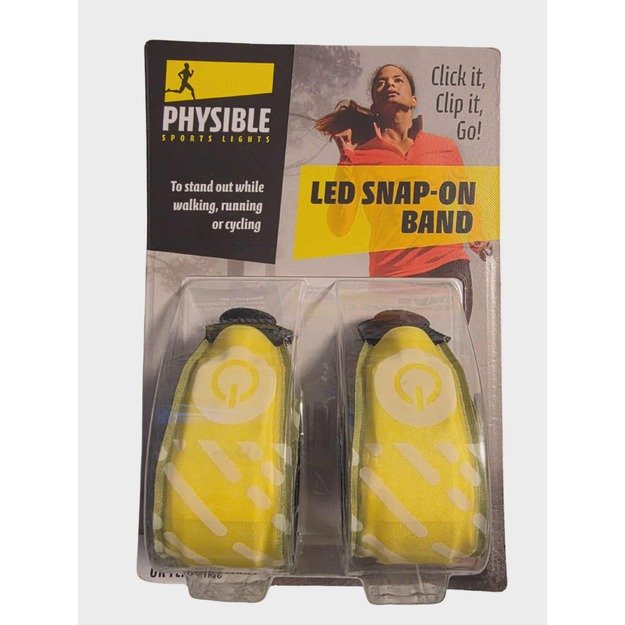 Physible LED Atšvaito Apyrankės – Geltonos (2 vnt.)