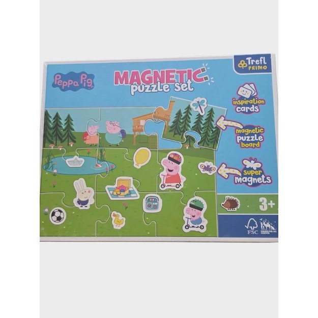 Peppa Pig Magnetinis Dėlionių Rinkinys su Kortelėmis (3+)