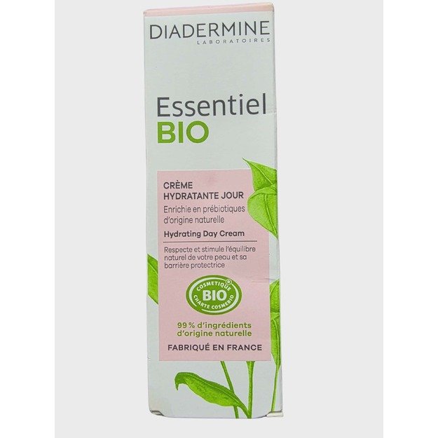 Drėkinamasis dieninis veido kremas „Diadermine Essentiel BIO“, 50 ml