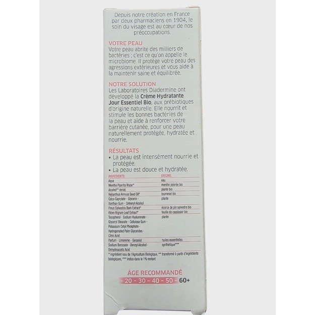 Drėkinamasis dieninis veido kremas „Diadermine Essentiel BIO“, 50 ml 1