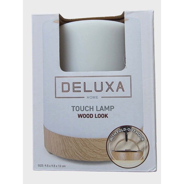 Sensorinė stalinė lempa „Deluxa Home“ Wood Look, 8 spalvos