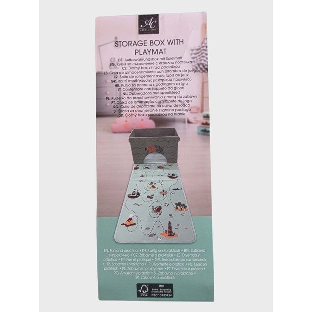 Žaislų laikymo dėžė su žaidimų kilimėliu 2