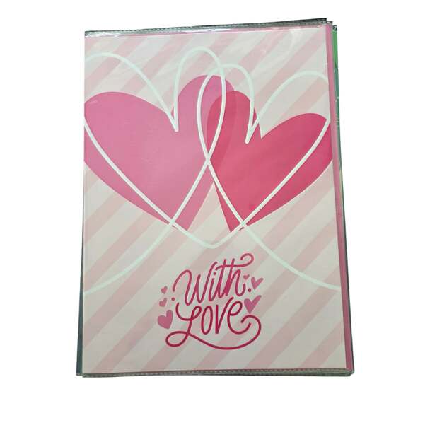 Didelis sveikinimo atvirukas su voku „With Love“