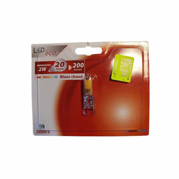 LED G9 kapsulinė lemputė 2W 200lm šilta balta