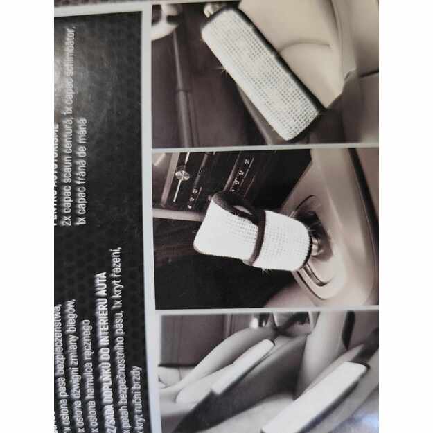 Automobilio vidaus aksesuarų rinkinys su kristalų dekoru, 4 vnt. 2