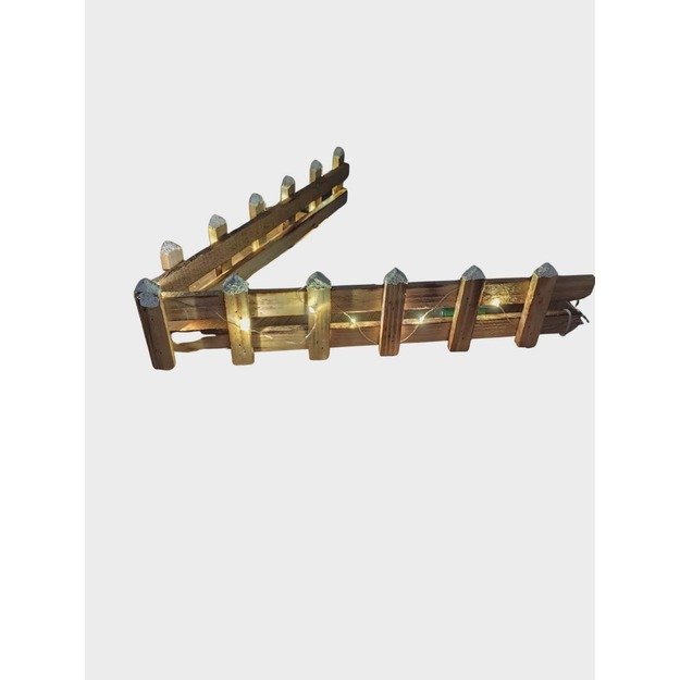  Medinė dekoracija su LED lemputėmis, 90×10 cm