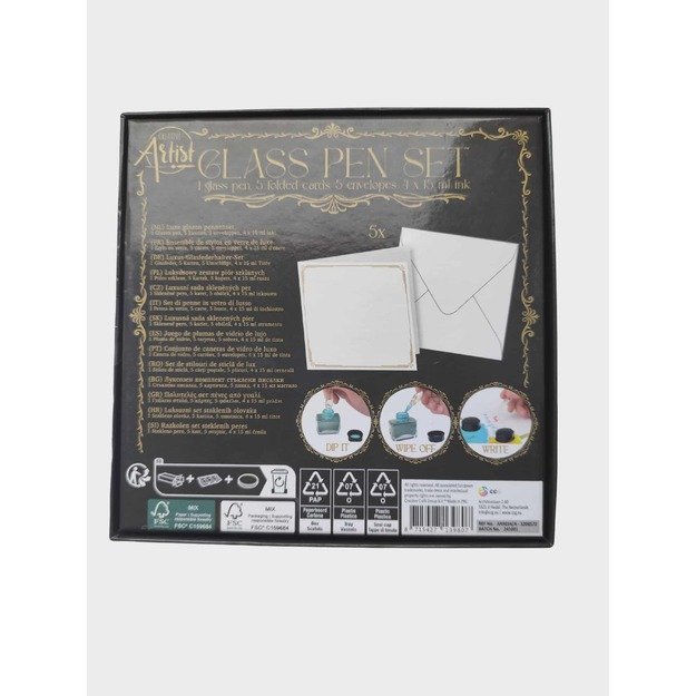  Stiklinis rašiklis su rašalu – „Glass Pen Set“ 2