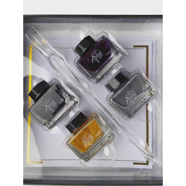  Stiklinis rašiklis su rašalu – „Glass Pen Set“ 1