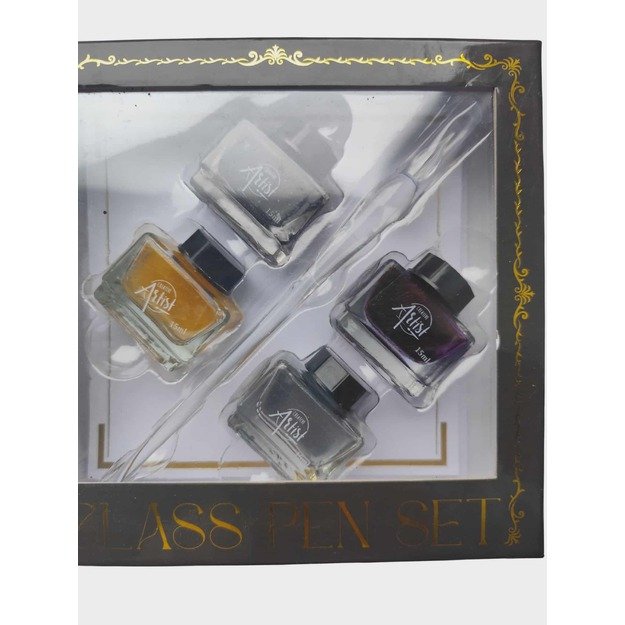  Stiklinis rašiklis su rašalu – „Glass Pen Set“ 3