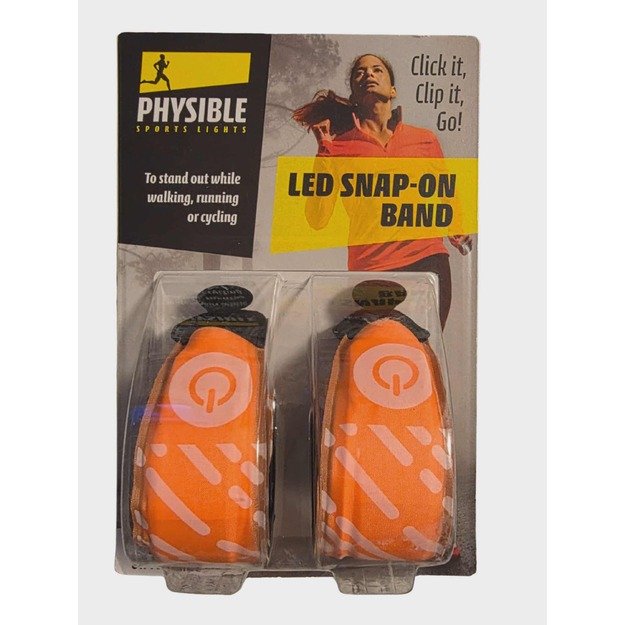 Physible LED Atšvaito Apyrankės – Oranžinės (2 vnt.)