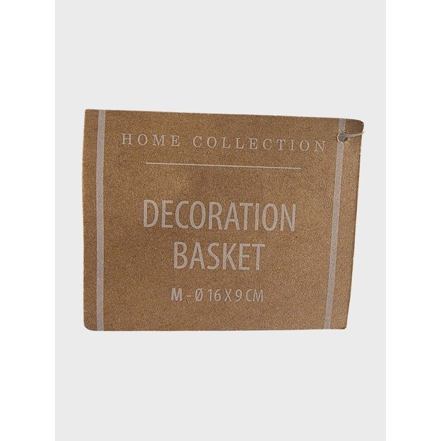 Dekoratyvinis tekstilinis krepšelis Bouclé, M (Ø16 × 9 cm) 3