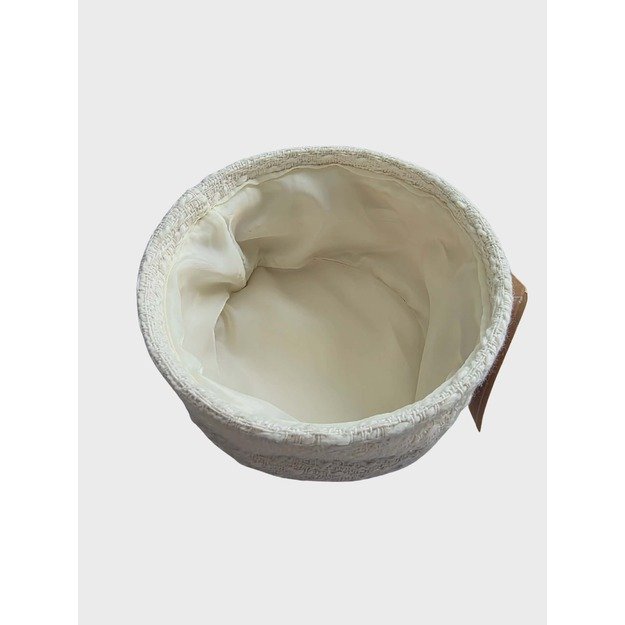 Dekoratyvinis tekstilinis krepšelis Bouclé, M (Ø16 × 9 cm) 2