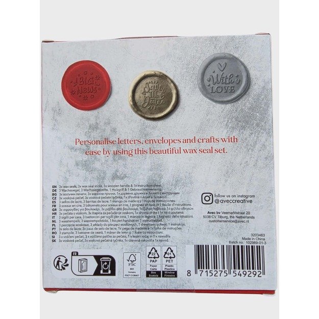 Vaško antspaudų rinkinys AVEC Wax Seal Kit 1